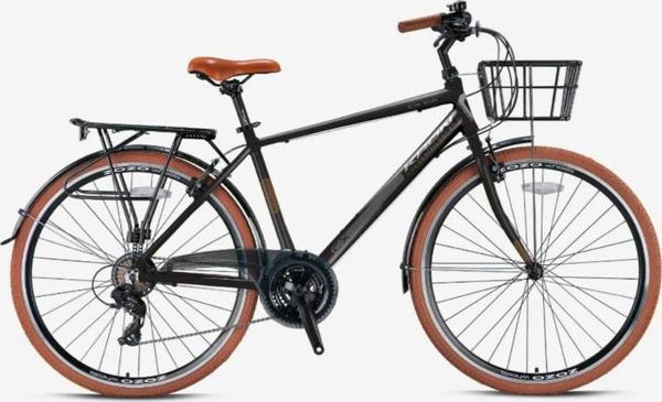 Kron CX 100 - 26" City Bike - Man - 17' - 21 Vites - V.B. - Mat Siyah-Gri/Kahverengi - Image 1