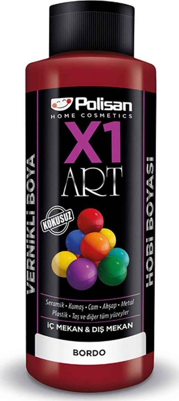 POLİSAN X1 HOBİ BOYASI 0023 BORDO 120 ML - Image 1