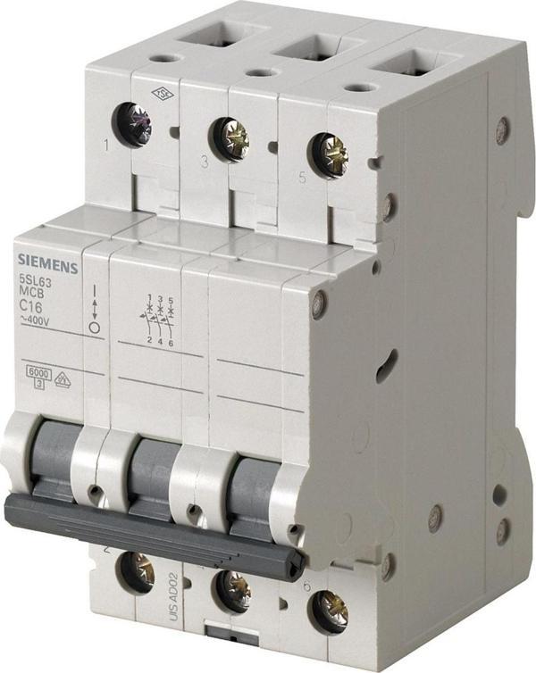 Siemens 5SL6332-7YA 3 Fazlı 32 Amper C Tipi (Yavaş Karakterli) 6kA Otomatik Sigorta - Image 1