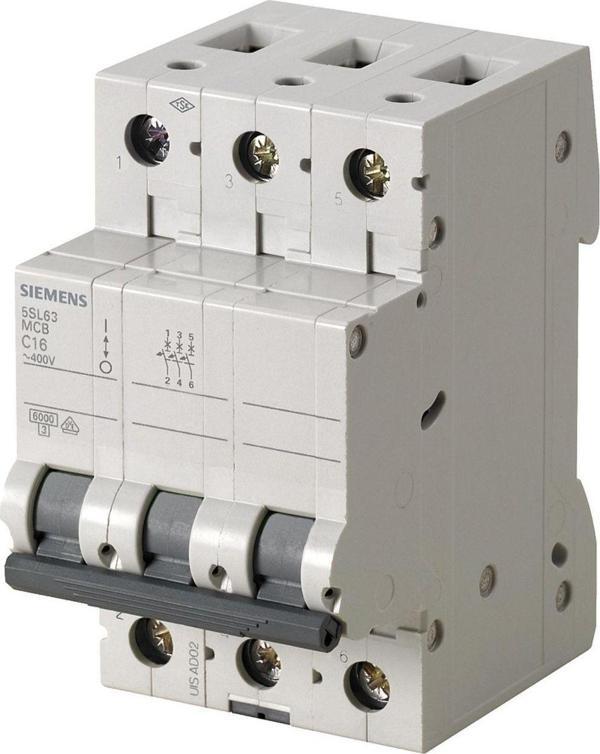 Siemens 5SL6350-7 3 Fazlı 50A C Tipi (Yavaş Karakterli) 6kA Otomatik Sigorta - Image 1