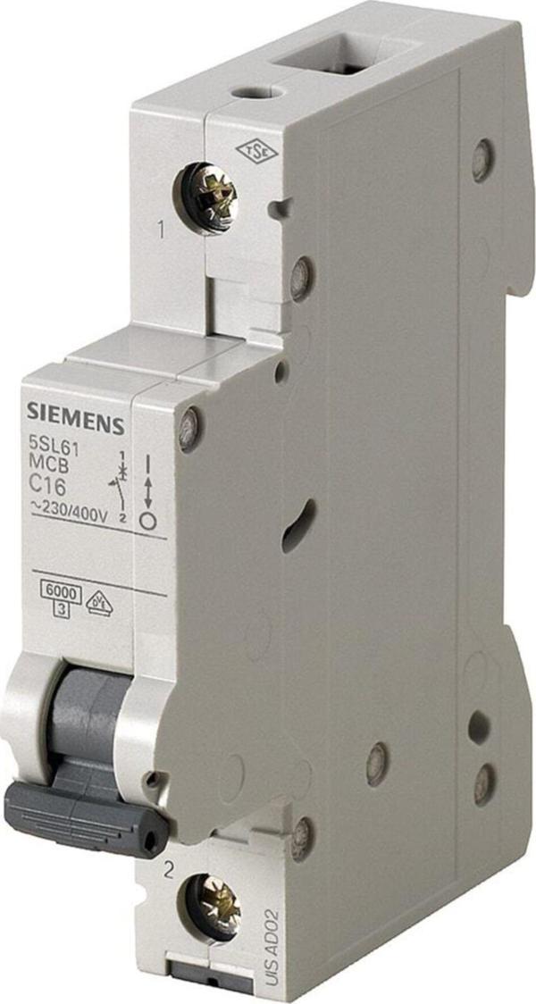 Siemens Sıemens Otomatik Sigorta 5sl6116-7ya 1 Fazlı 16a C Tipi 6ka - Image 1