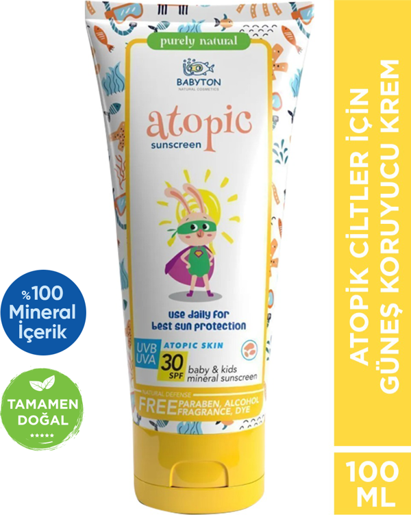 Babyton Atopik Ciltler Için Güneş Koruyucu Krem 100 Ml - Image 1