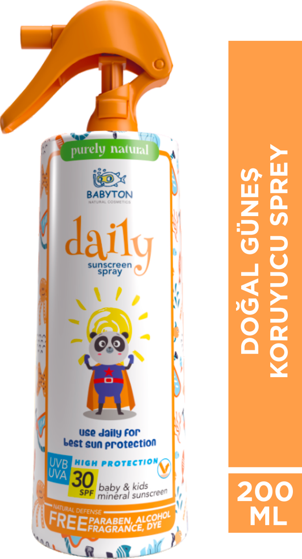 Babyton Bebek Ve Çocuklar Için Doğal Güneş Koruyucu Sprey 200 Ml - Image 1