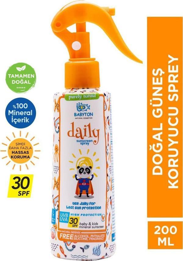 Babyton Bebek Ve Çocuklar Için Doğal Güneş Koruyucu Sprey 200 Ml - Image 1