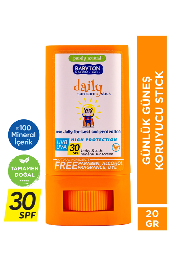 Babyton Bebek Ve Çocuklar İçin Doğal Güneş Koruyucu Stick 30 Spf - Image 1