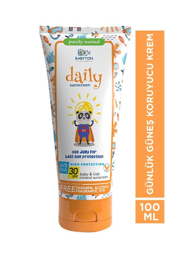Babyton Bebek Ve Çocuklar İçin Günlük Güneş Koruyucu Krem 100 Ml - Image 1