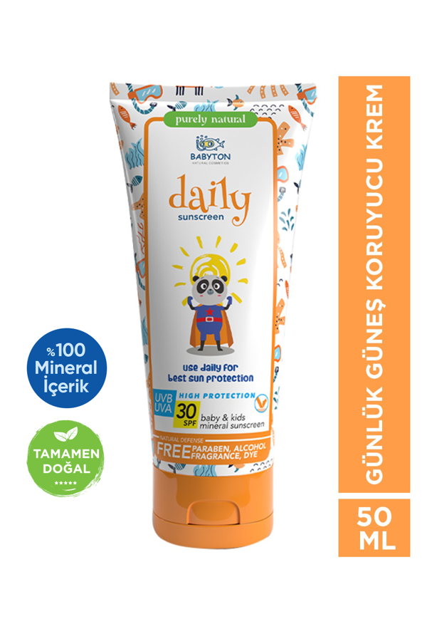 Babyton Bebek Ve Çocuklar İçin Günlük Güneş Koruyucu Krem 50 Ml - Image 1