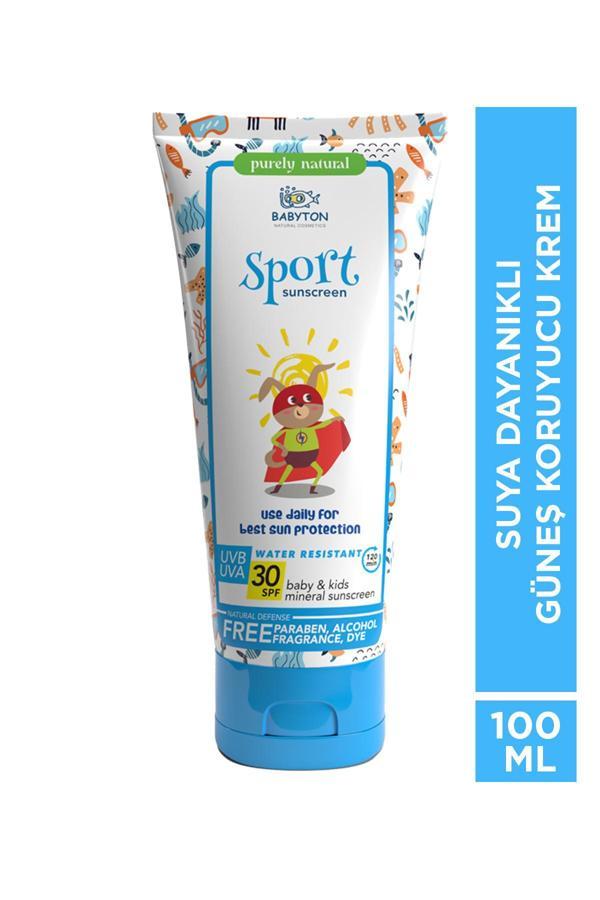 Babyton Bebek Ve Çocuklar İçin Suya Dayanıklı Güneş Koruyucu Krem 100 Ml - Image 1