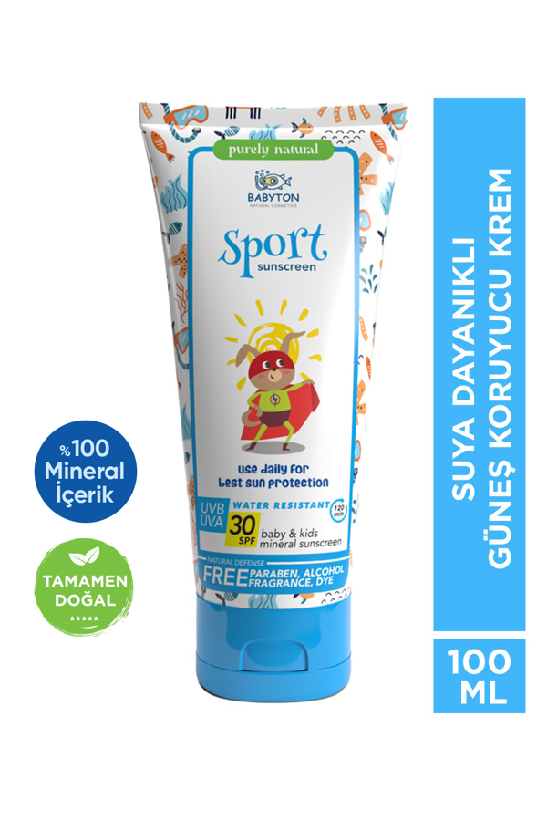 Babyton Bebek Ve Çocuklar İçin Suya Dayanıklı Güneş Koruyucu Krem 100 Ml - Image 1