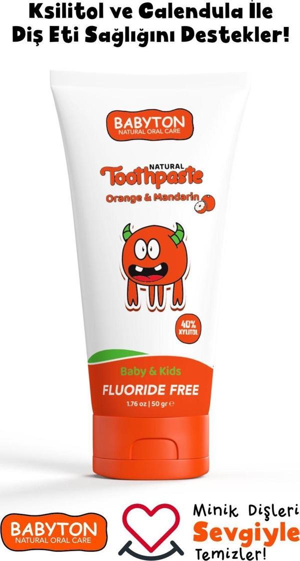 Babyton Doğal Portakal & Mandalina Aromalı Diş Macunu - Image 1