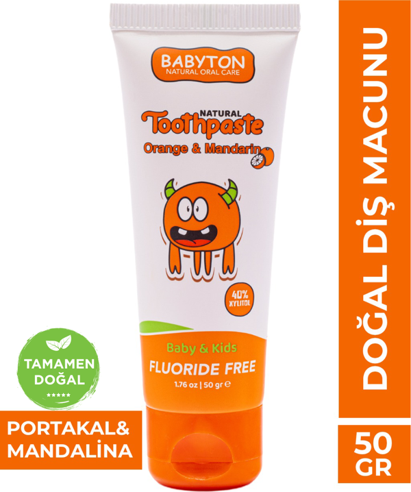 Babyton Doğal Portakal & Mandalina Aromalı Diş Macunu - Image 1