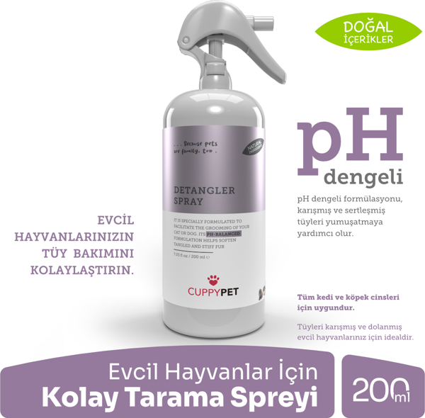 Cuppypet Kedi Kıtık Açıcı Kolay Tarama Spreyi - Image 1