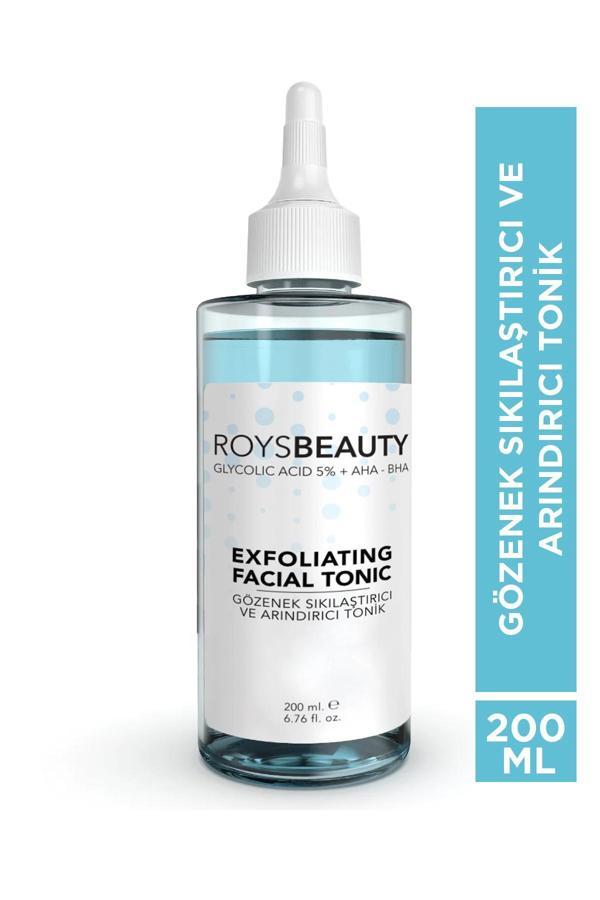 Roys Beauty Gözenek Sıkılaştırıcı Ve Arındırıcı Tonik 200 Ml Glycolic Acid 5% + Aha+Bha - Image 1