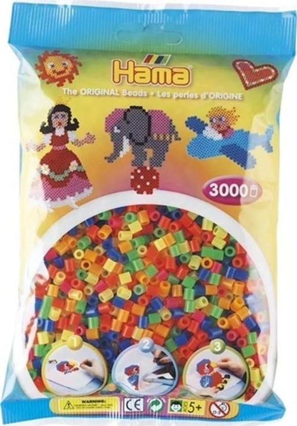 Hama Boncuk Midi 3.000’lik poşet - Neon Renkler (HA201-51) - Image 1