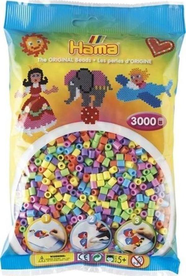 Hama Boncuk Midi 3.000’lik poşet - Pastel Renkler ( HA201-50 ) - Image 1
