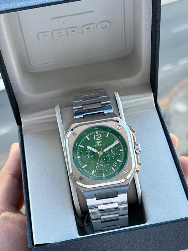 Ferro Çelik Kordon İç Fonksiyonları Aktif Chronograph 30 Mt Su Geçirmez Erkek Kol Saati EFM.11497.A6 - Image 1