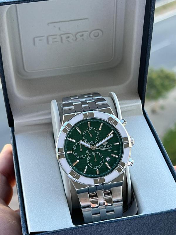 Ferro Çelik Kordon İç Fonksiyonları Aktif Chronograph 30 Mt Su Geçirmez Erkek Kol Saati EFM.31378.A6 - Image 1