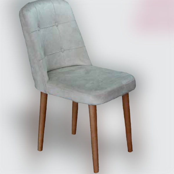 Sandalye 18306 Dizayn Enzo model Kayın klasik ayak kapitone girdirme 1Ad el yapım - Image 1