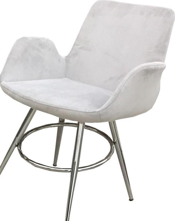 Sandalye14179 MAKİ Kollu Beya Dökme Sünger Metal Nikelaj Babyfac kumaş El yapım - Image 1