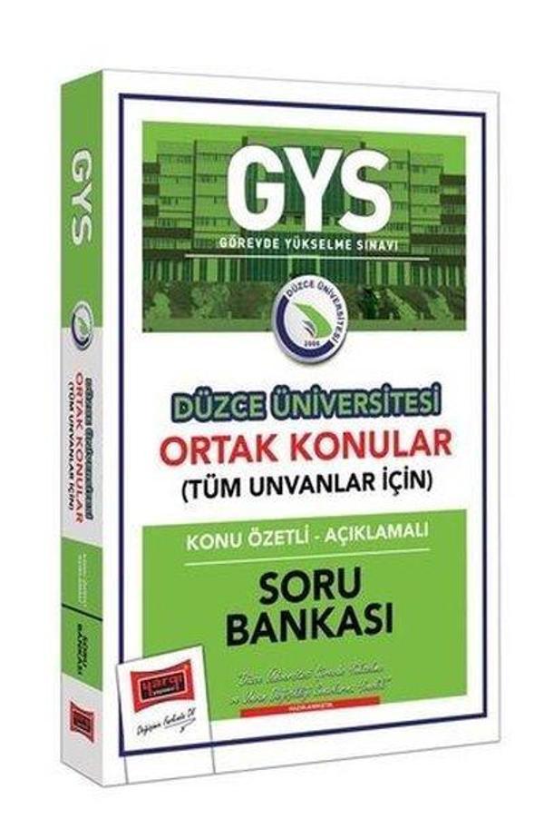 GYS Düzce Üniversitesi Ortak Konular Konu Özetli - Açıklamalı Soru Bankası - Yargı Yayınları - Image 1