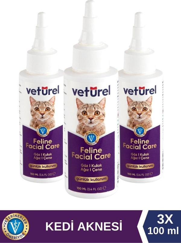 Veturel günlük Veturel Yüz Temizleme Kulak Burun Göz Ağız Çene Aknesi Veturel gözyaşı Lekesi Bakım Spreyi 3x100ml - Image 1