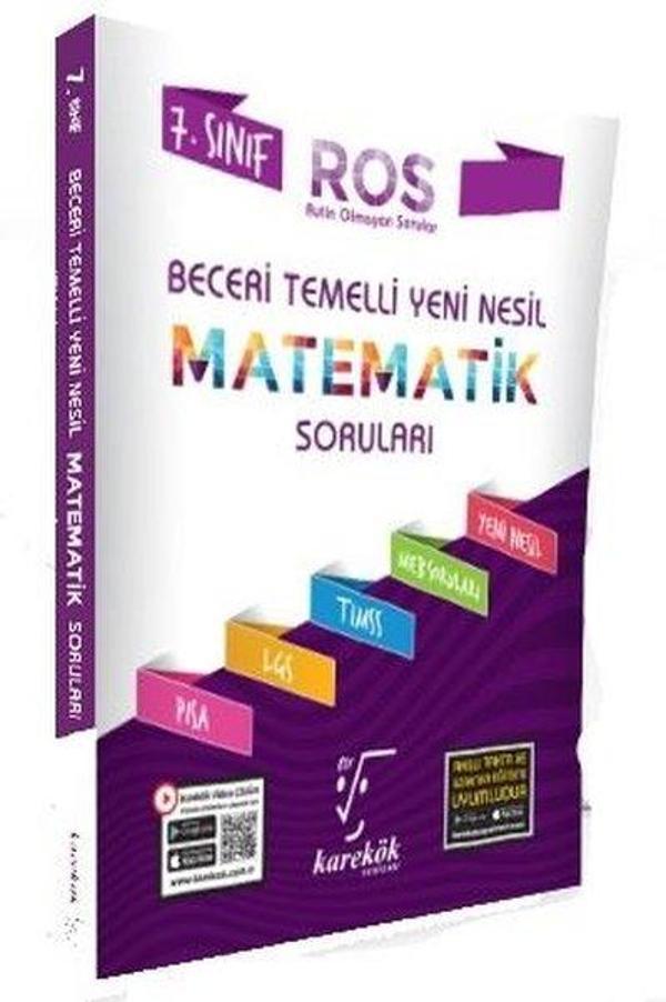 7.Sınıf Beceri Temelli Yeni Nesil Matematik Soruları ROS - Karekök Eğitim Yayınları - Image 1