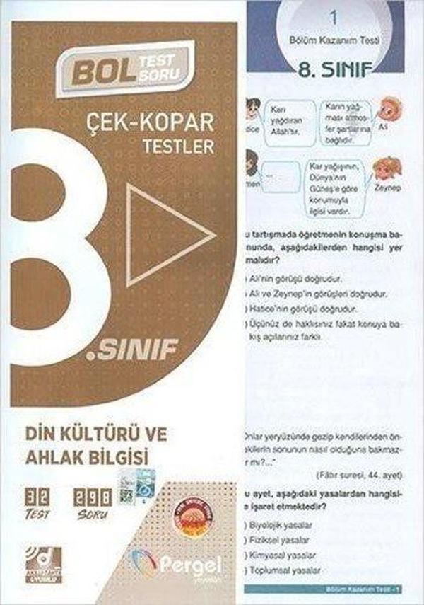 8.Sınıf Din Kültürü ve Ahlak Bilgisi Çek Kopar Testler - Pergel - Image 1