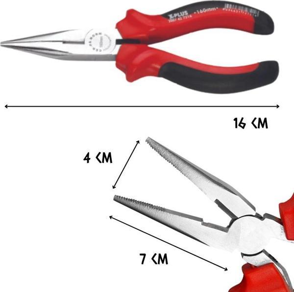 Cer-Pa Norm X-Plus Düz Kargaburun Uzun Pense 160 mm. - Image 1