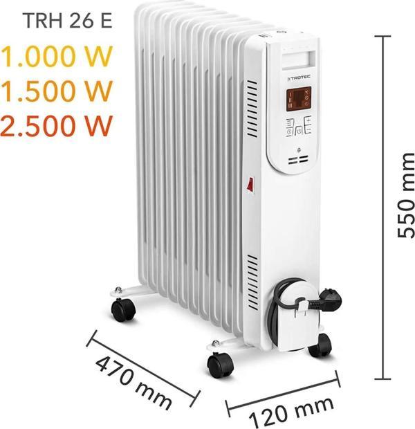 Trotec TRH 26 E Yağlı Radyatör 2500 W 11 Dilim Kumandalı - Image 1