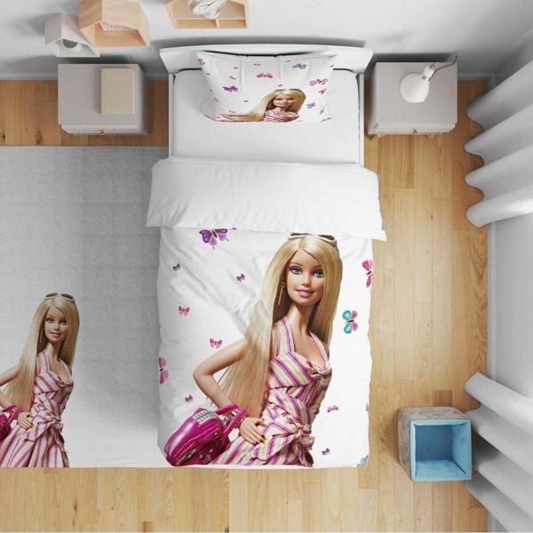 Cici Odam Yatak Örtüsü Barbie 140x220 - Yastık Kılıfı Hediye - Image 1