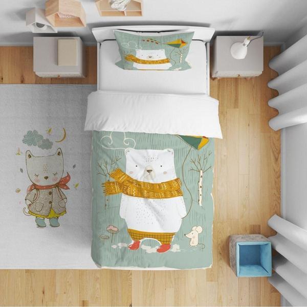 Cici Odam Yatak Örtüsü Yıldızlar Gezegenler Uzay 140x220 - Yastık Kılıfı Hediye - Image 1