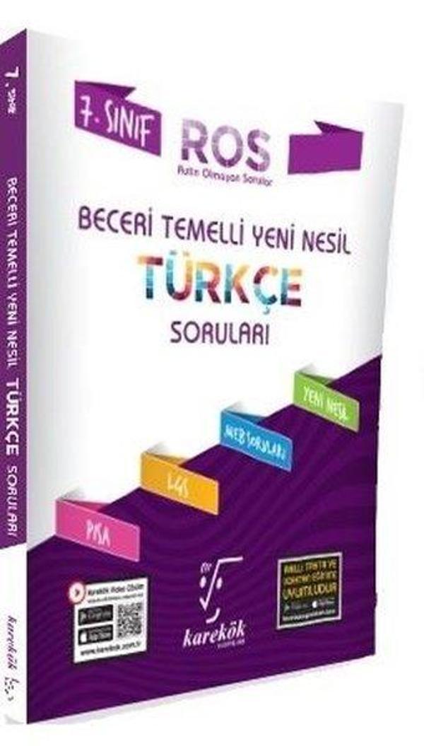 7.Sınıf Beceri Temelli Yeni Nesil Türkçe Soruları ROS - Karekök Eğitim Yayınları - Image 1
