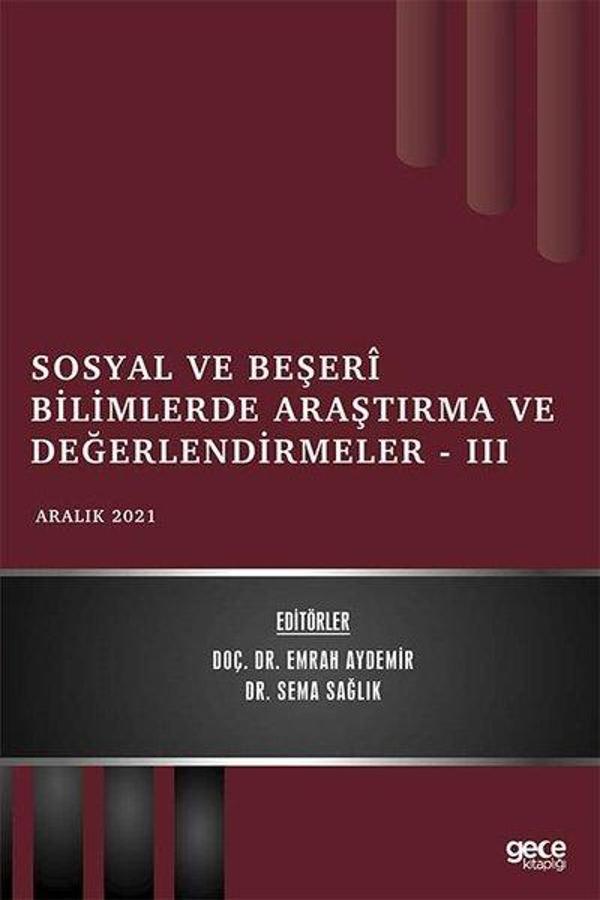 Sosyal ve Beşeri Bilimlerde Araştırma ve Değerlendirmeler 3 - Aralık 2021 - Gece Kitaplığı - Image 1