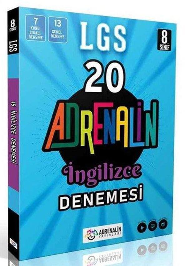 8.Sınıf LGS İngilizce 20 Branş Deneme - Adrenalin Yayınları - Image 1