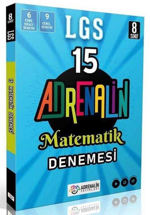 8.Sınıf LGS Matenatik 15 Branş Deneme - Adrenalin Yayınları - Image 1