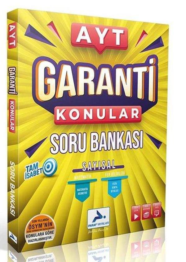 2022 AYT Sayısal Garanti Konular Soru Bankası - PRF Paraf Yayınları - Image 1