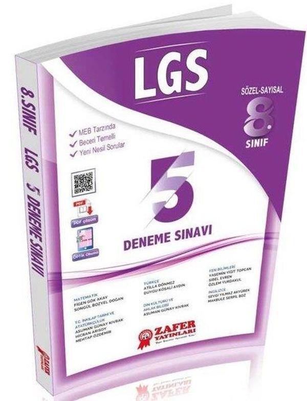 8.Sınıf LGS 5'li Deneme - Zafer Yayınları-Eğitim - Image 1