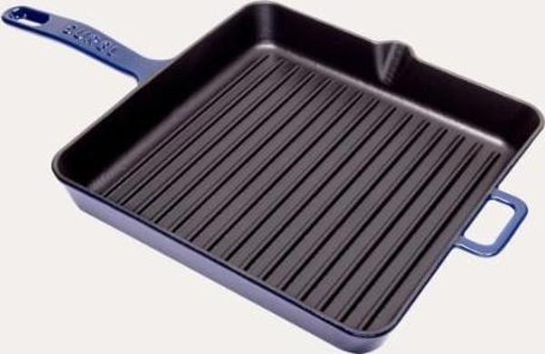 Sürel Degrade Koyu Mavi 30cm Kare Izgara Demir Döküm Tava - Image 1