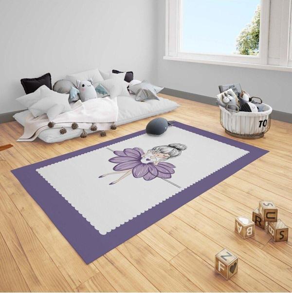 Cici Odam Çocuk Bebek Odası Halısı Balerin Kız Etekli - Image 1