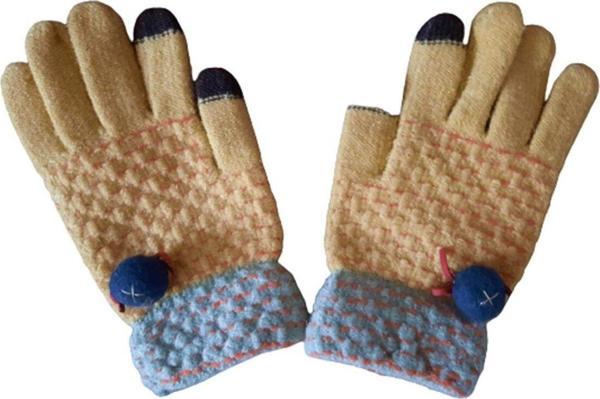 El&Ma Design Tokalı Desenli Triko Renkli Fantazi Eldiven - Image 1