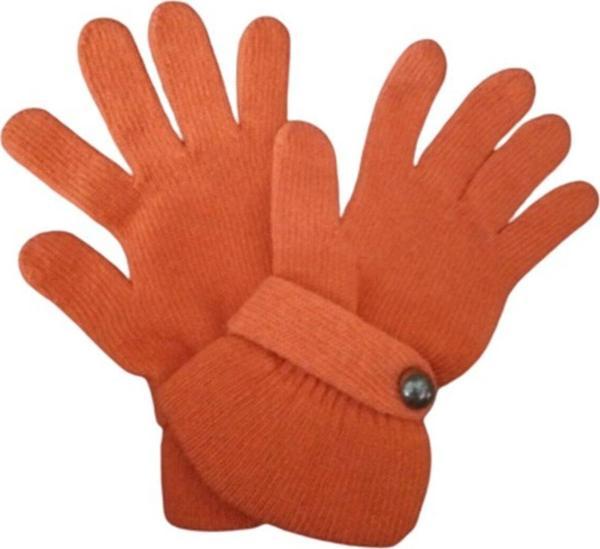 El&Ma Design Tokalı Triko Turuncu Fantazi Eldiven - Image 1