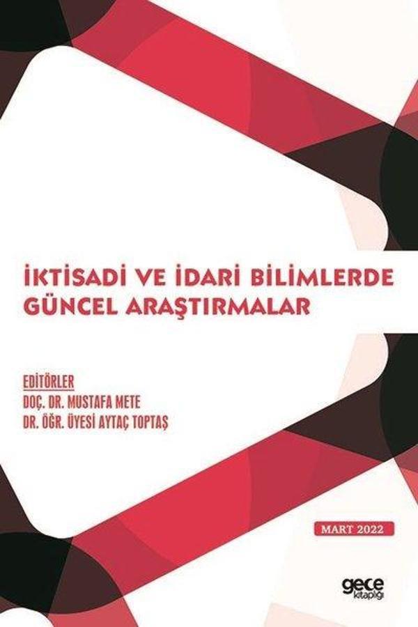 İktisadi ve İdari Bilimlerde Güncel Araştırmalar - Gece Kitaplığı - Image 1