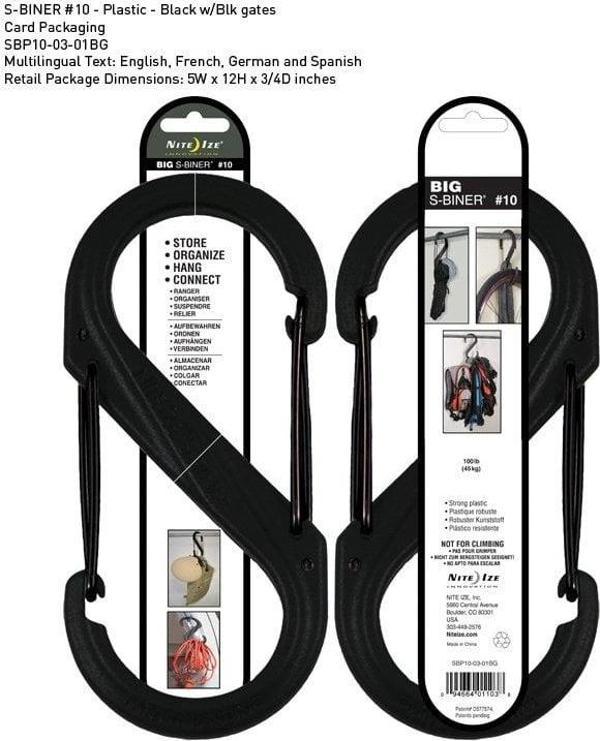 Nite-İze S-Binner Plastik Size 10 Blk/Blk Gate - Image 1