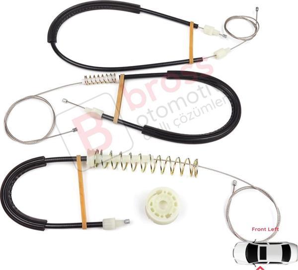 BMW 6 Serisi F06 Gran Coupe 2011-2018 51337268797 İçin Ön Sol Kapı Cam Kriko Tamir Seti - Image 1