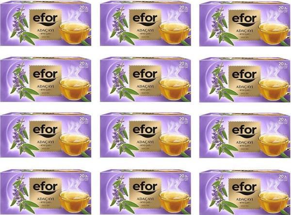 Efor  Adaçayı Bardak Poşet Bitki Ve Meyve Çayı 20 Li X 12 Adet - Image 1