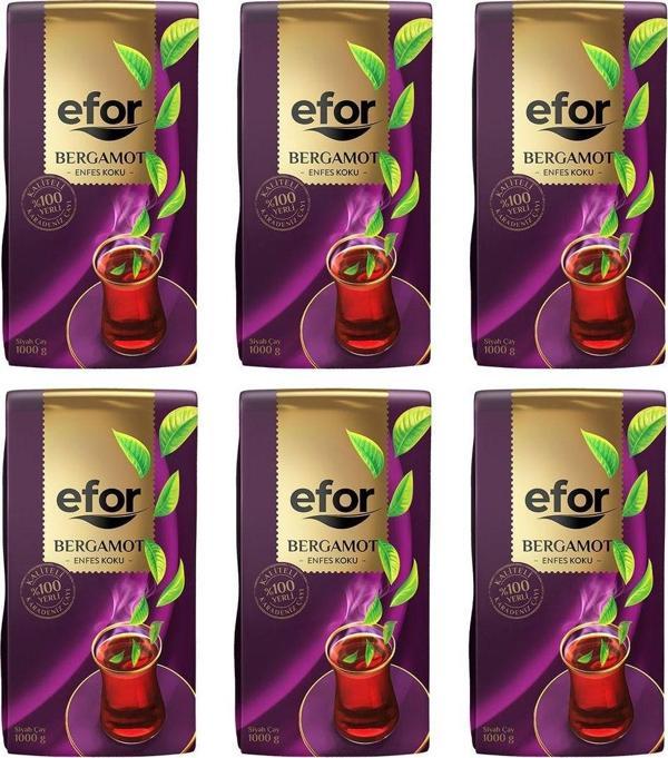 Efor  Bergamot Siyah Dökme Çay 1.000Gr X 6 Adet - Image 1