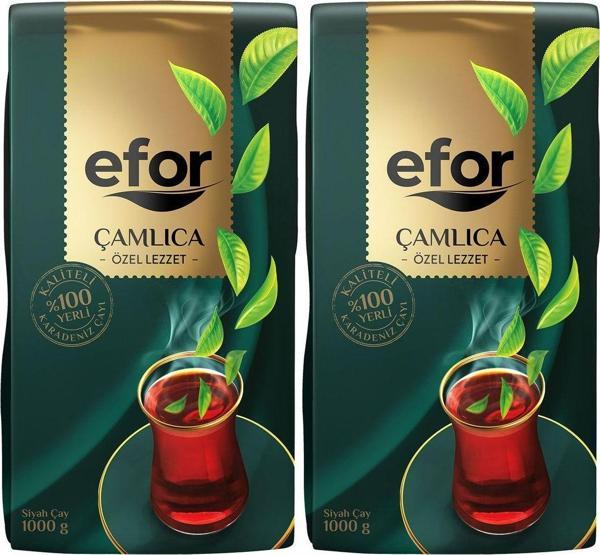 Efor  Çamlıca Siyah Dökme Çay 1.000Gr X 2 Adet - Image 1
