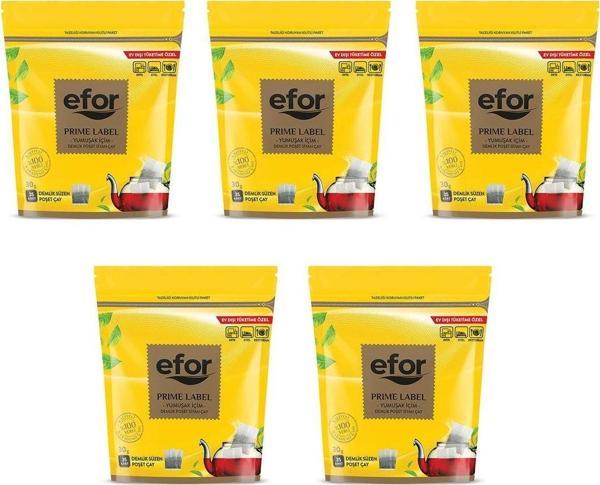 Efor  Demlik Poşet Çay Jumbo Prime Label 30Gr 35 Li X 5 Adet - Image 1