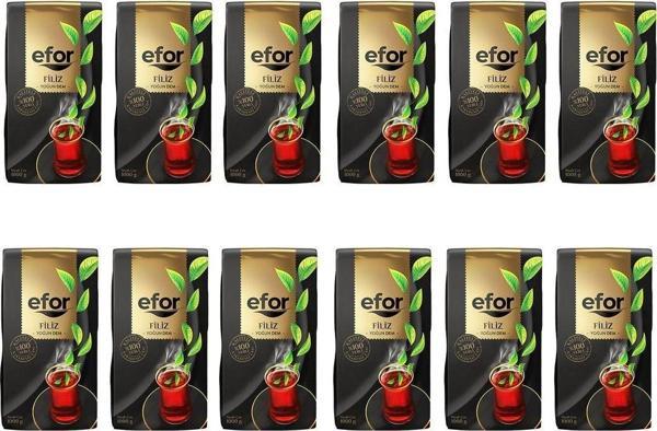 Efor  Filiz Siyah Dökme Çay 1.000 Gr X 12 Adet - Image 1