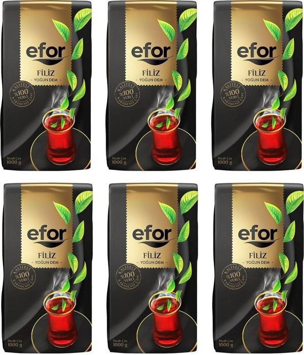 Efor  Filiz Siyah Dökme Çay 1.000 Gr X 6 Adet - Image 1